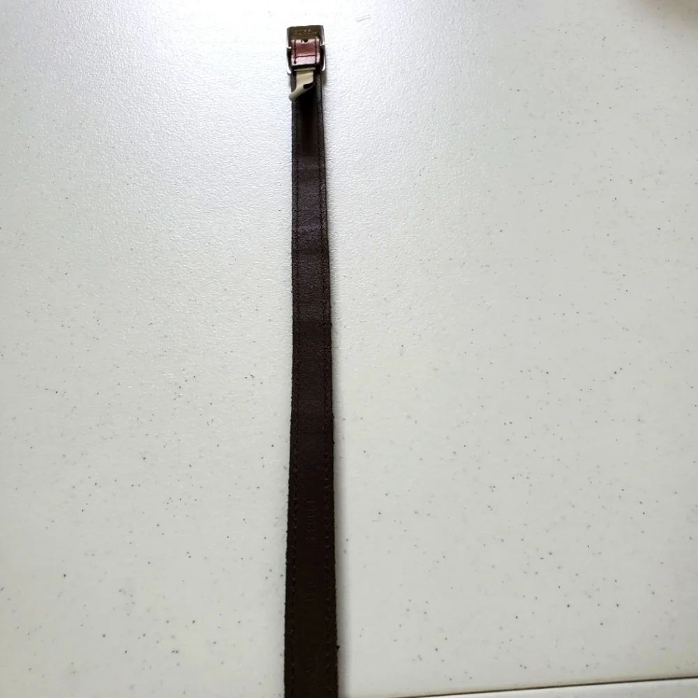 Fossil Leather Patchwork Snake Print Skinny Belt Size Small Retro Colorblock